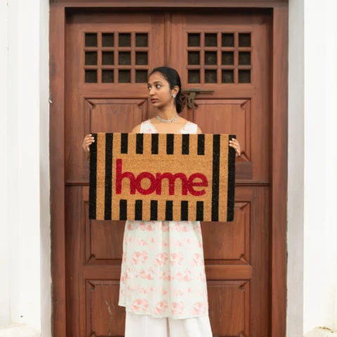 HOME Print Natural Coir Fiber Doormat
