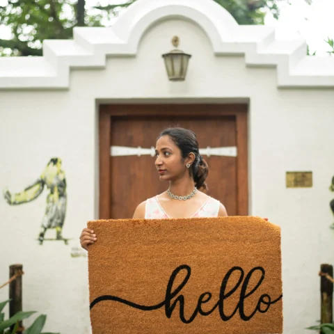 HELLO Coir Doormat
